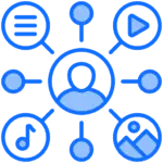 Social media marketing icons by DMXpert